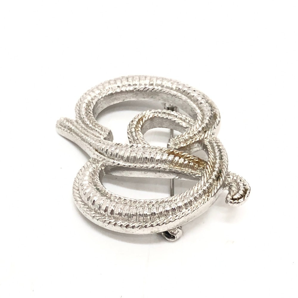 Dior Brooch metal Silver logo CD