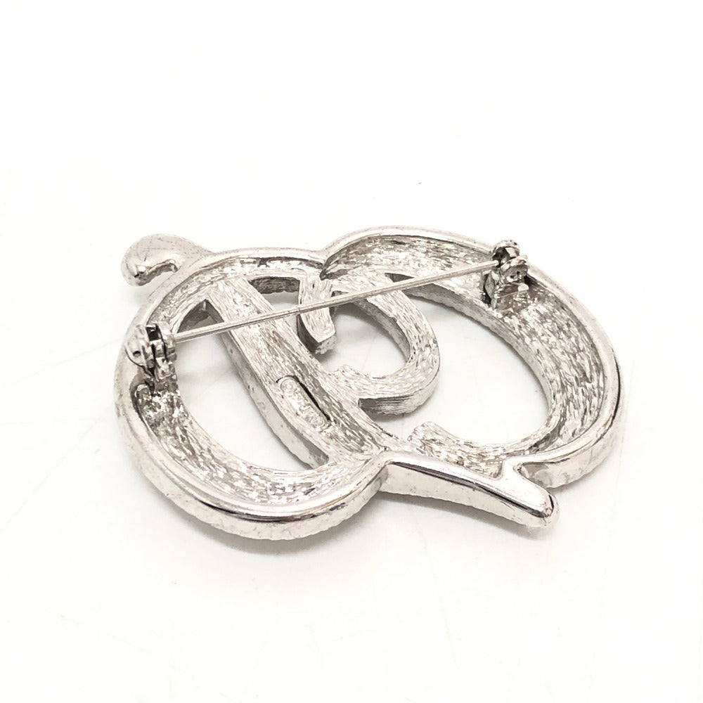 Dior Brooch metal Silver logo CD