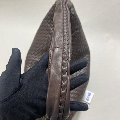 Bottega Veneta Hobo Bag Large Dark Chocolate Brown Lambskin leather 50cm