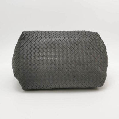Bottega Veneta Parachute Shoulder Bag Intrecciato Dark Grey 33cm