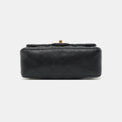 Chanel Classic Flap Rectangular Mini Black Lambskin Leather Gold Hardware, 2014-15