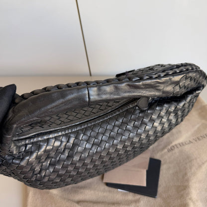 Bottega Veneta Belly Hobo Intrecciato Black Nappa Leather Small 40cm