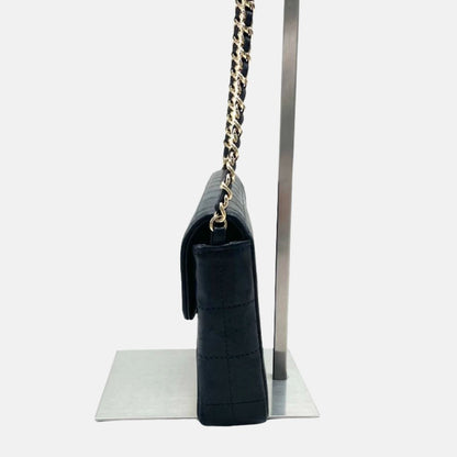 Chanel East West Chocolate Bar Black Leather