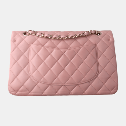 Chanel Timeless Classic Flap Medium Cherry Blossom Pink Lambskin Leather Gold Hardware, 2014-2015