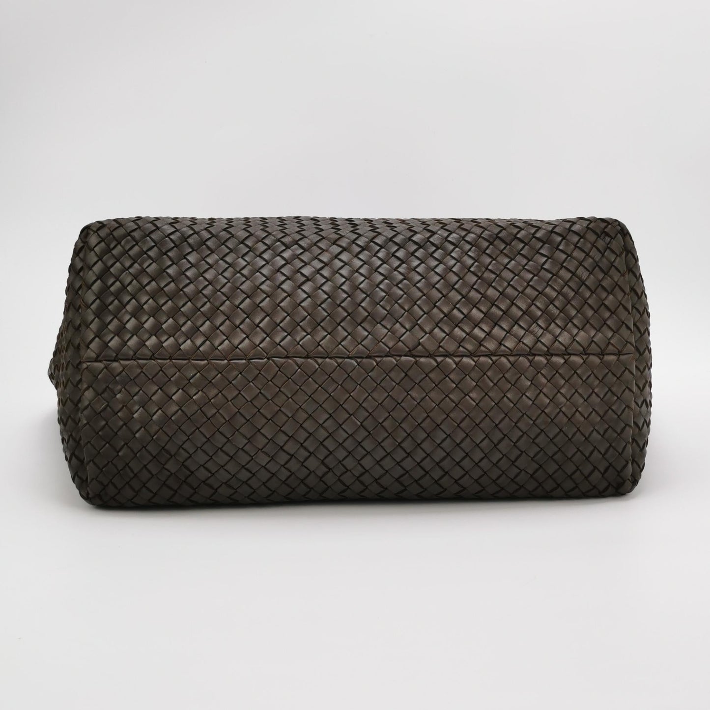 Bottega Veneta Cabat Tote Intreccio Leather Dark Chocolate Brown 45cm