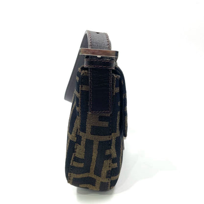 Fendi Baguette Classic Zucca Fendi Monogram With Stars Silver Hardware