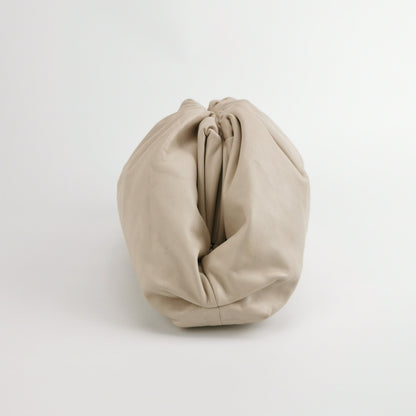 Bottega Veneta Pouch Calfskin Leather White Ecru Large
