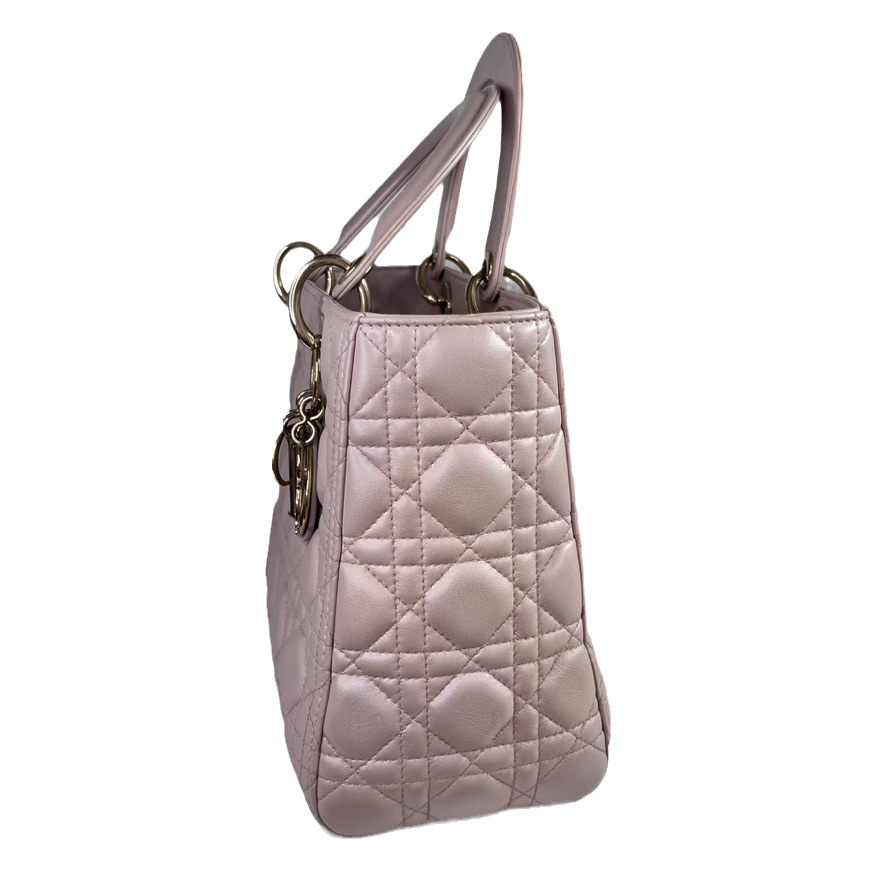 Lady Dior Medium Bag Pink Cannage Leather