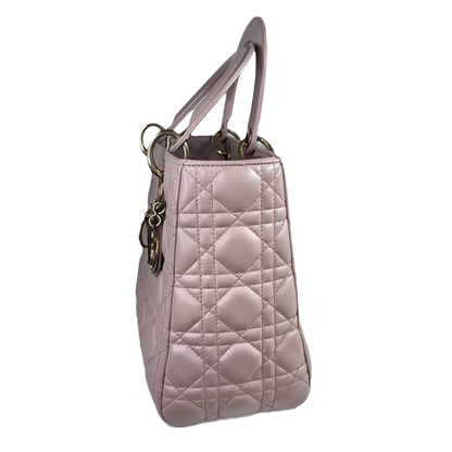 Lady Dior Medium Bag Pink Cannage Leather
