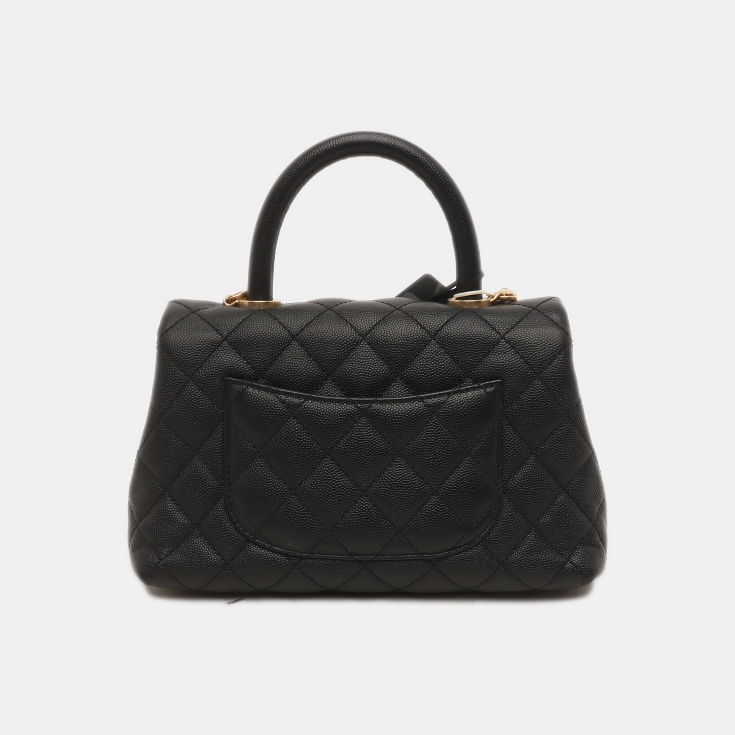 Chanel Coco Handle Small Black Caviar Leather Gold Hardware 2017