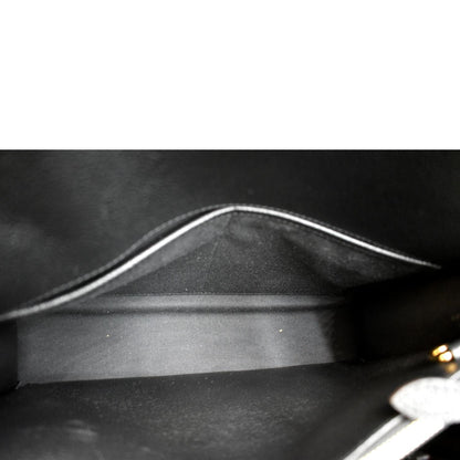 BURBERRY Title Leather Tote Bag Black