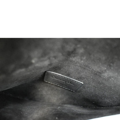 CHRISTIAN DIOR Saddle Mini Leather Shoulder Bag Black - Hot Deals