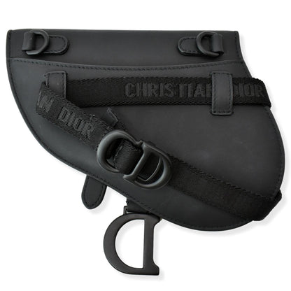 CHRISTIAN DIOR Saddle Mini Leather Shoulder Bag Black - Hot Deals