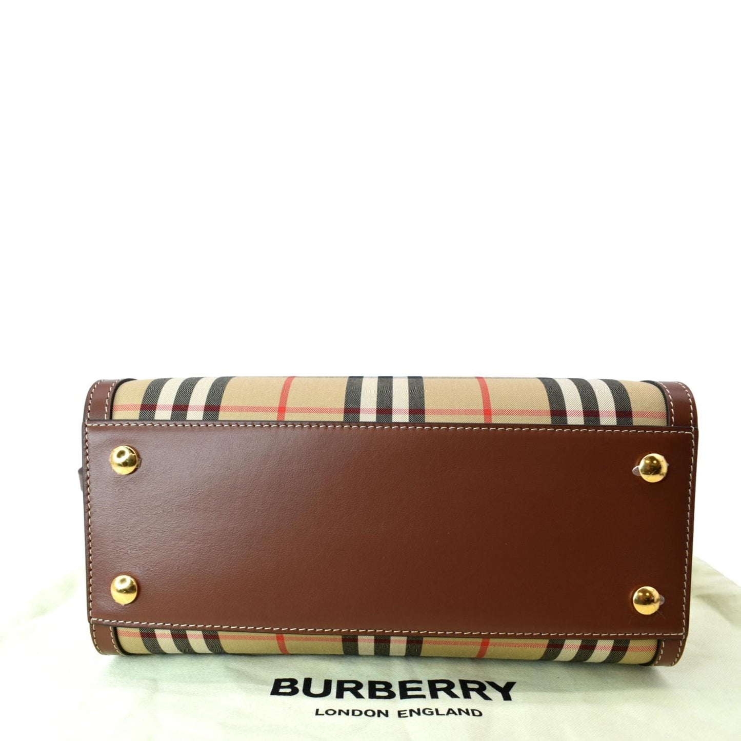Burberry Vintage Check Two Handle Title Bag Multicolor