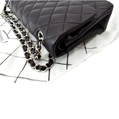 CHANEL Classic Flap Small Calfskin Leather Shoulder Bag Maroon