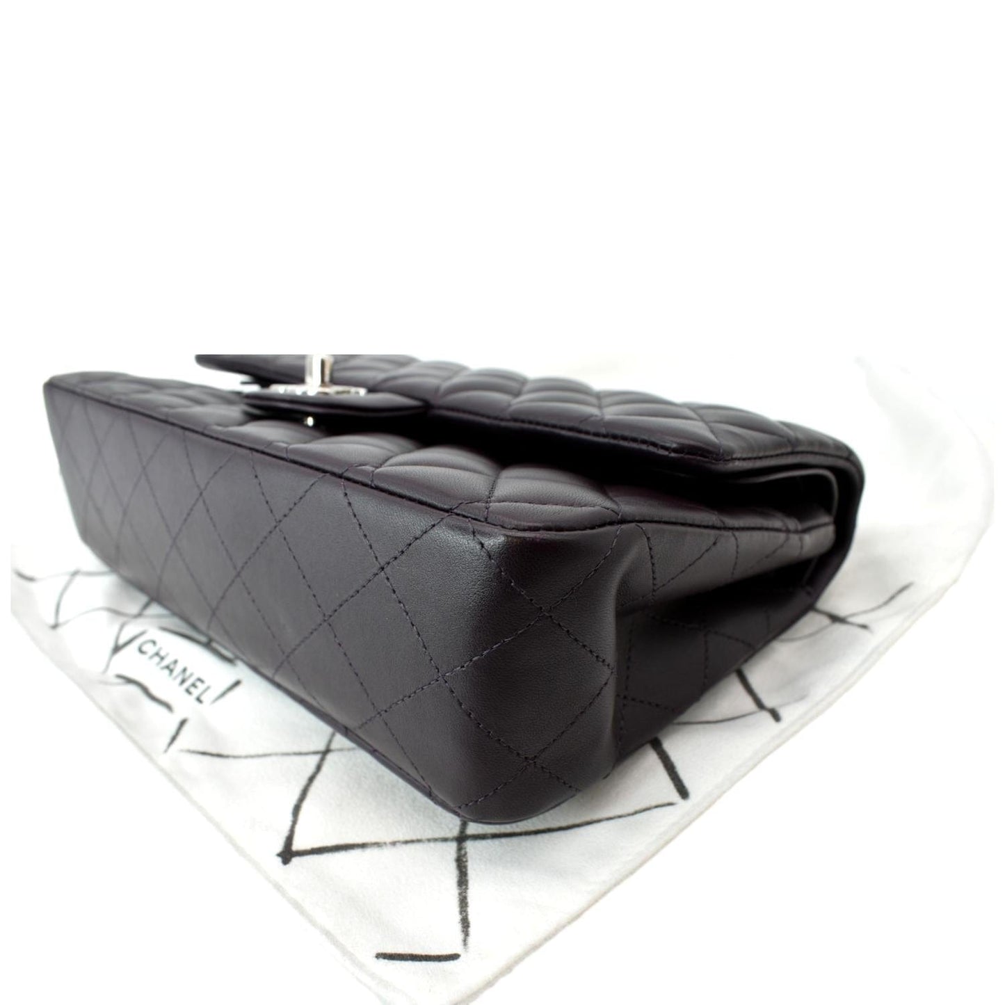 CHANEL Classic Flap Small Calfskin Leather Shoulder Bag Maroon