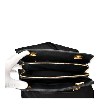 CHANEL Timeless CC Soft Quilted Caviar Leather Shopping Tote Bag Black
