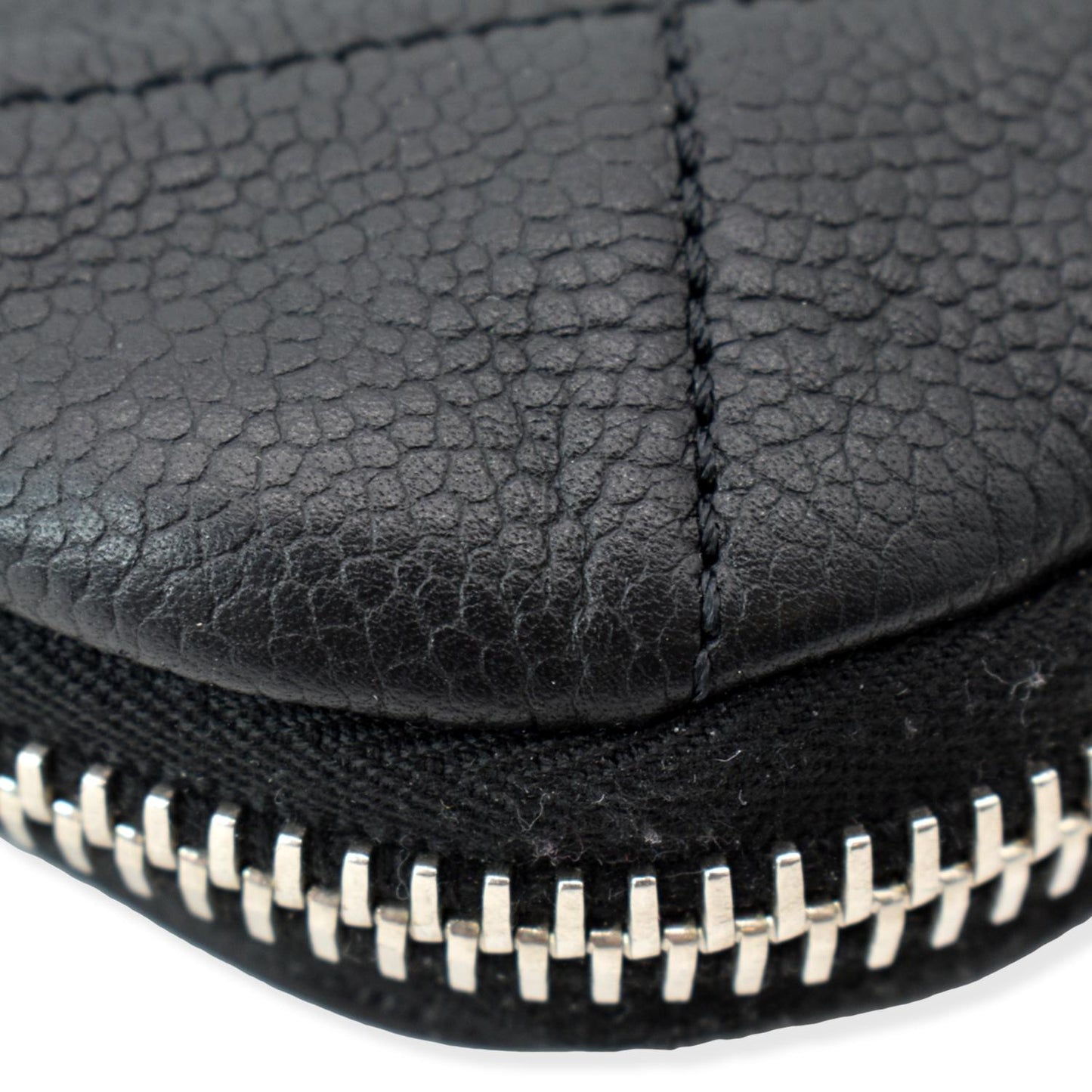 CHANEL Expandable Zip Around Caviar Quilted Tote Shoulder Bag Black