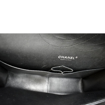 CHANEL Classic Double Flap Caviar Leather Shoulder Bag Black