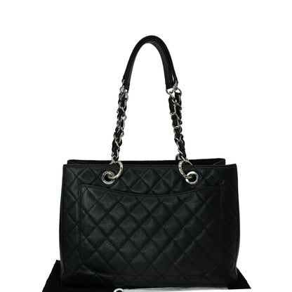 CHANEL Grand Shopping GST Caviar Leather Tote Bag Black