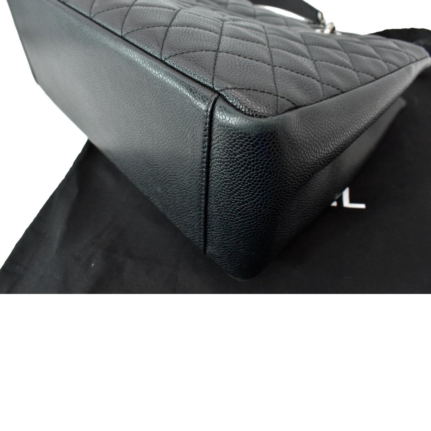 CHANEL Grand Shopping GST Caviar Leather Tote Bag Black
