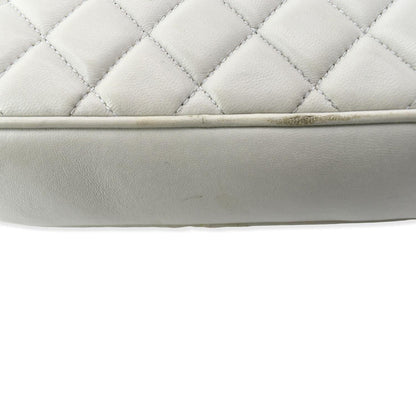 CHANEL Misia CC Lambskin Chain Camera Shoulder Bag White