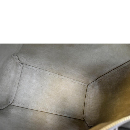 CELINE Mini Belt Grained Leather 2Way Shoulder Bag Taupe
