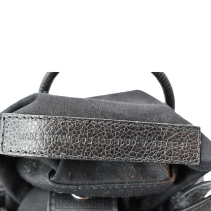 BALENCIAGA Leather Phone Holder Shopping Tote Shoulder Bag Black