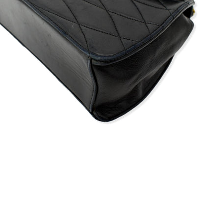 CHANEL Rare Wave GHW CC Flap Vintage Lambskin Shoulder Bag Black