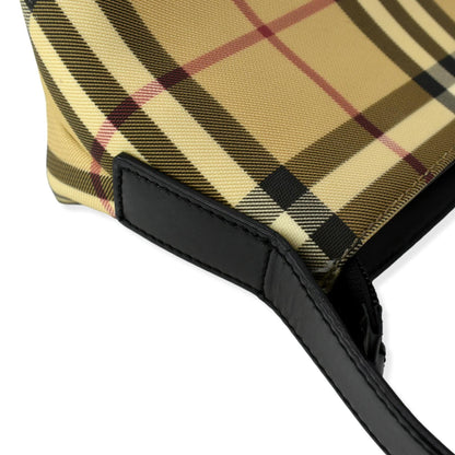 BURBERRY Nova Check Coated Canvas Baguette Bag Beige
