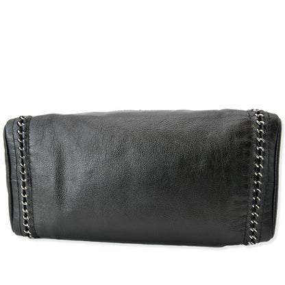 CHANEL CC Chain Around Leather Bowling Bag Black