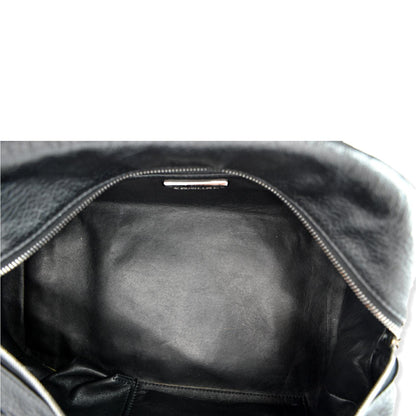 CHANEL CC Chain Around Leather Bowling Bag Black