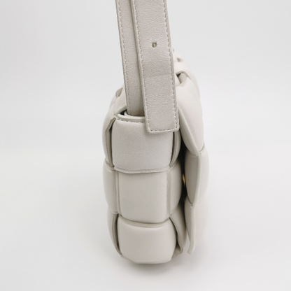 Bottega Veneta Padded Cassette White Leather Crossbody Bag