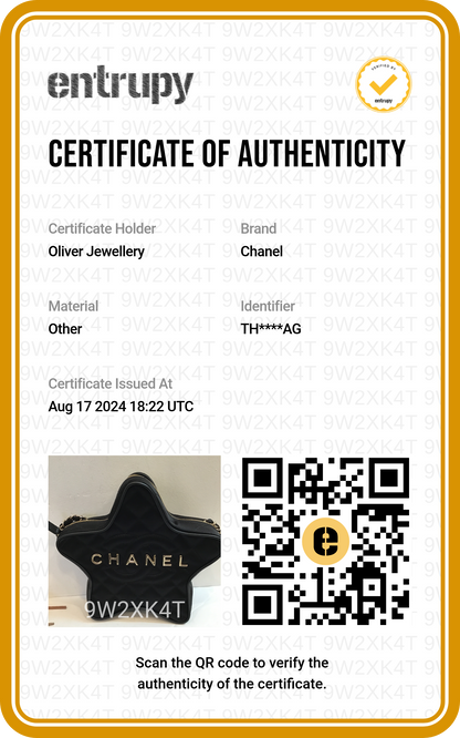 Chanel 2024 Black Satin Walk Of Fame Star Crossbody Bag