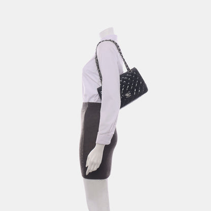 Chanel Classic Flap Medium Black Patent Leather Silver HW, 2010-2011