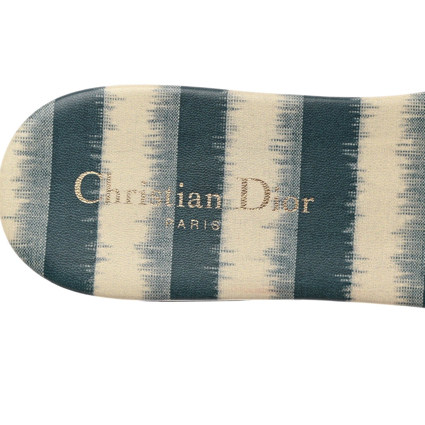 CHRISTIAN DIOR DWAY D-STRIPES EMBROIDERED MULES