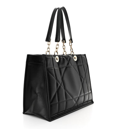 CHRISTIAN DIOR CALFSKIN ARCHICANNAGE ESSENTIAL LARGE TOTE BAG
