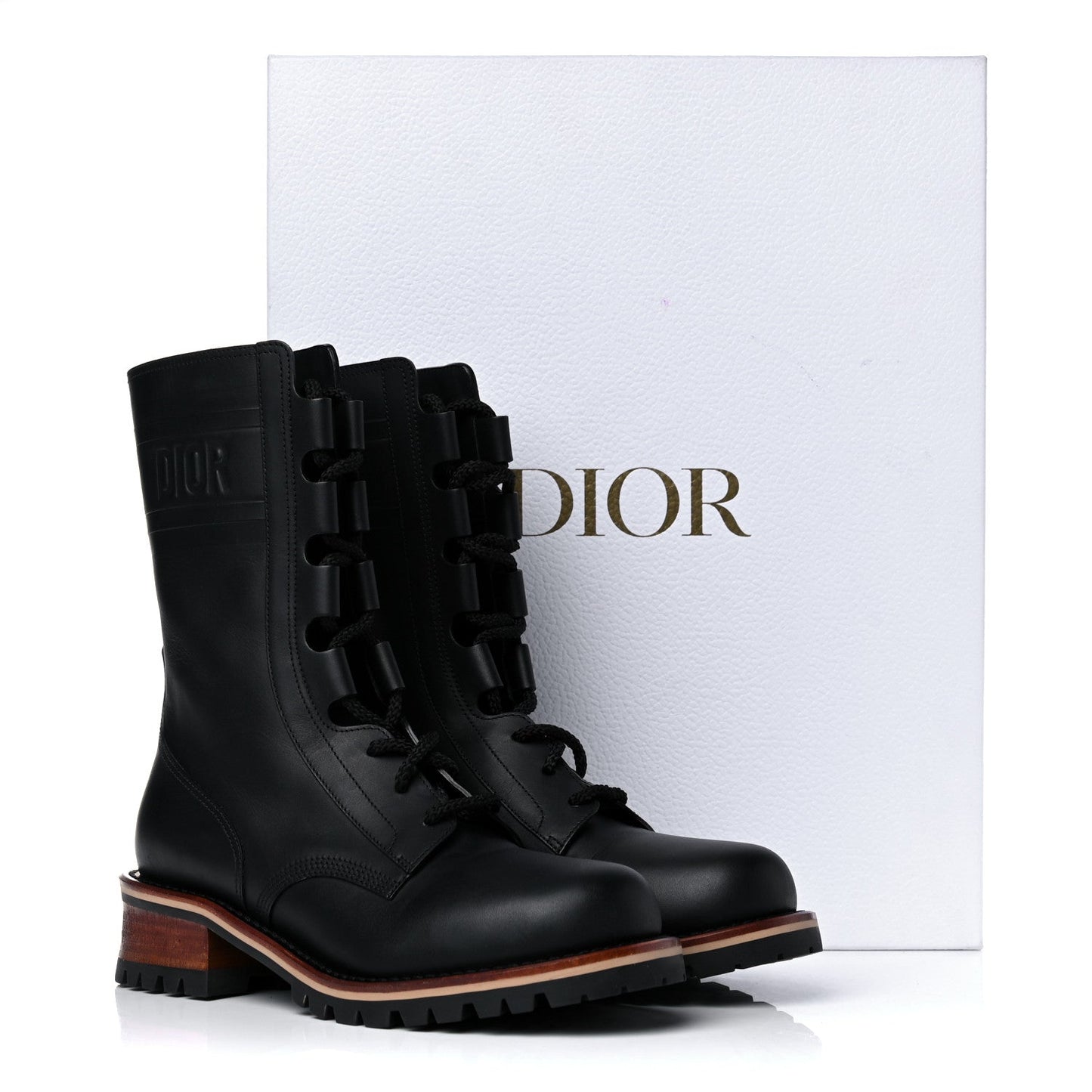 DIOR CALFSKIN LEATHER QUEST HIKING BOOTS
