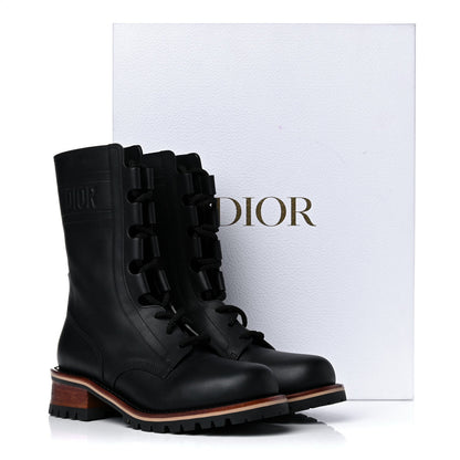 DIOR CALFSKIN LEATHER QUEST HIKING BOOTS