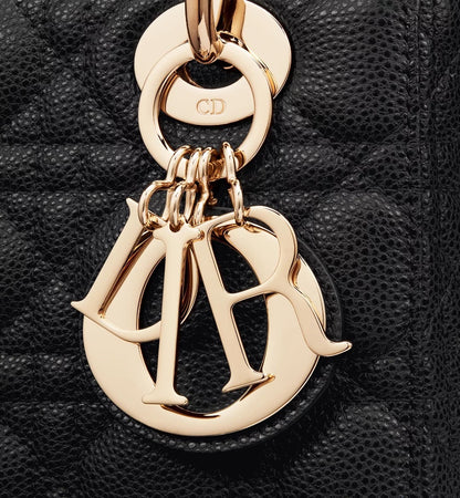 DIOR CANNAGE CALFSKIN LEATHER SMALL LADY DIOR BAG