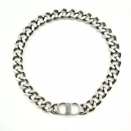 DIOR BRASS CD CHAIN LINK NECKLACE
