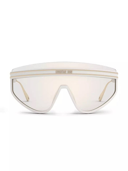 DIOR CHRISTIAN DIOR CLUB M2U MIRROR GOLD CLEAR MASK SUNGLASSES