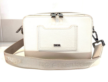 DIOR DOUBLE ZIP LEATHER CROSSBODY BAG
