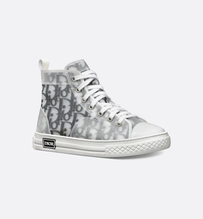 DIOR MEN'S B23 OBLIQUE CANVAS HIGH TOP SNEAKERS