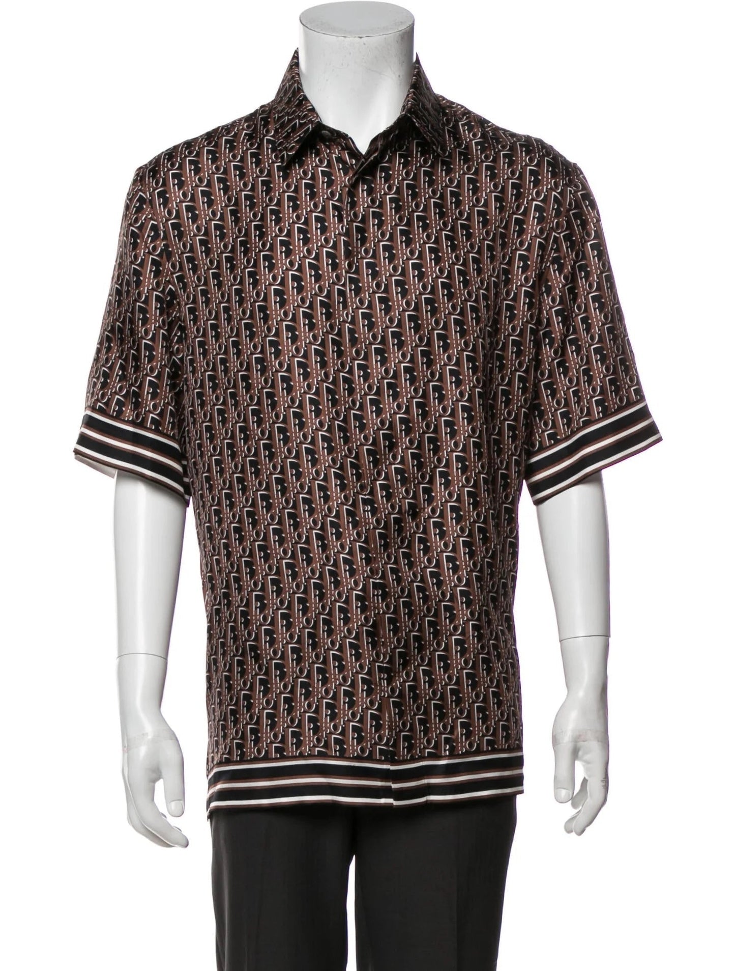 DIOR MEN'S OBLIQUE SHORT SLEEVE SHIRT