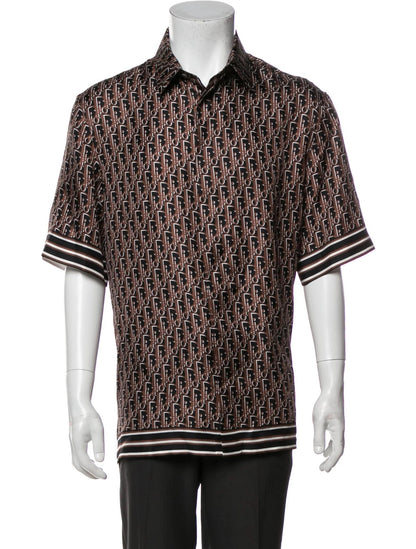 DIOR MEN'S OBLIQUE SHORT SLEEVE SHIRT