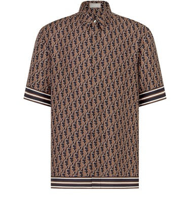 DIOR MEN'S OBLIQUE SHORT SLEEVE SHIRT