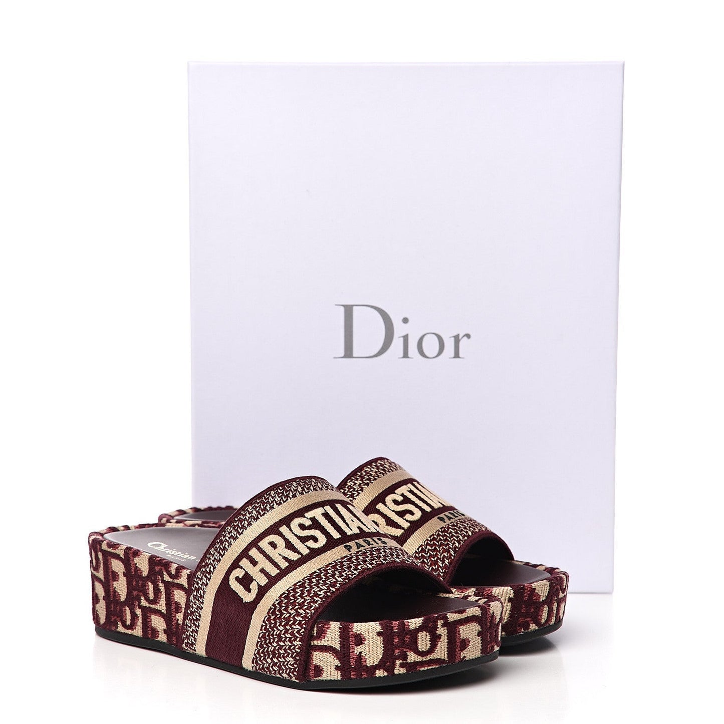 DIOR OBLIQUE D-WAY PLATFORM SANDALS