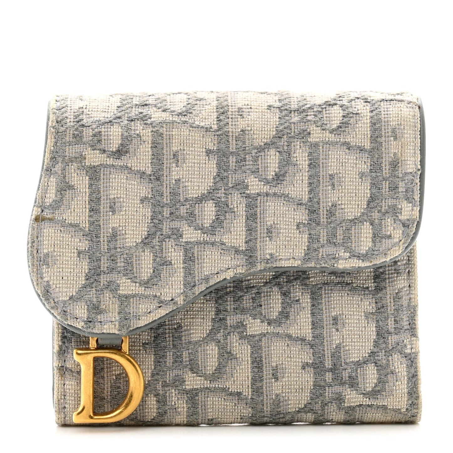 DIOR OBLIQUE SADDLE LOTUS TRI-FOLD WALLET
