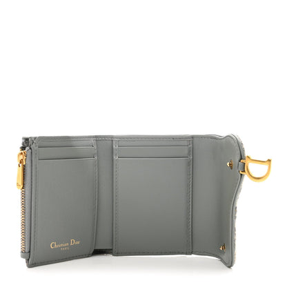 DIOR OBLIQUE SADDLE LOTUS TRI-FOLD WALLET